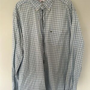 Lacoste Men's Light Blue Gingham Shirt